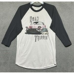 Road Trippin Raglan Sleeve T‎ Shirt Medium 1956 Cadillac Altered Ego Poem